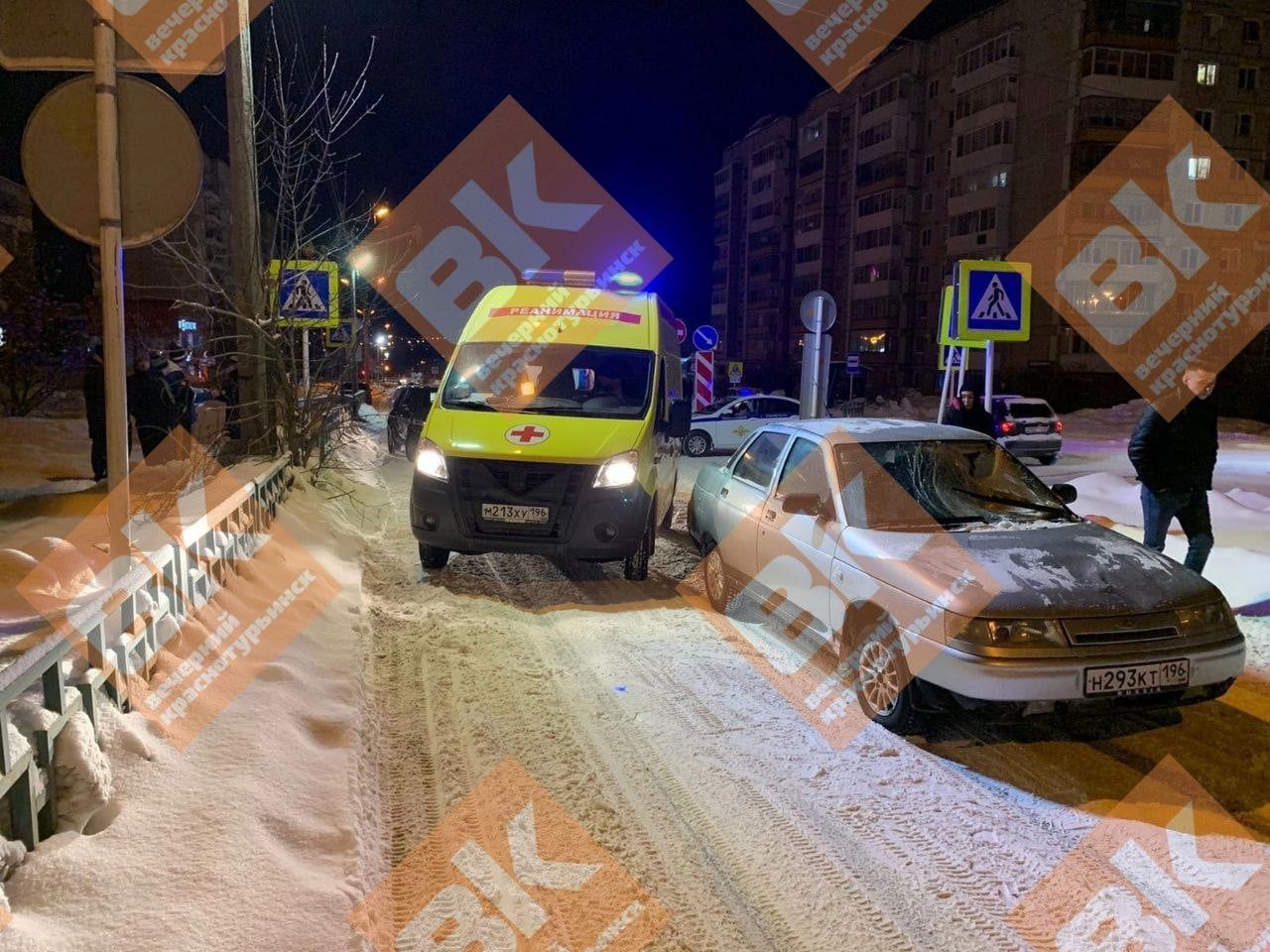 63-летнего пенсионера сбили на пешеходном переходе. От удара он проломил лобовое стекло