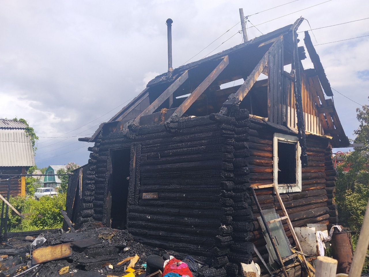 В районе Медного Рудника произошел пожар 