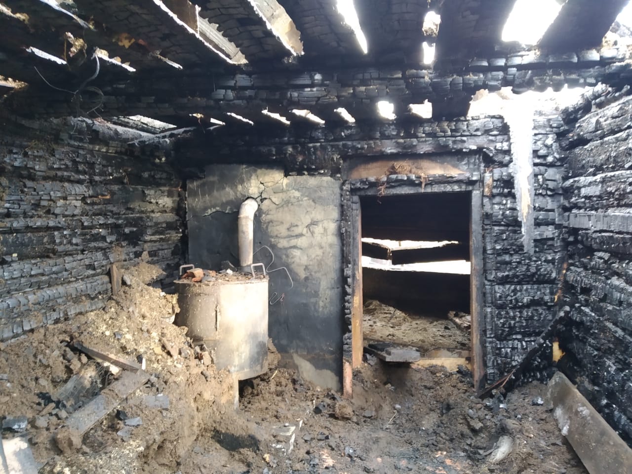 На Медном Руднике заживо сгорели свиньи