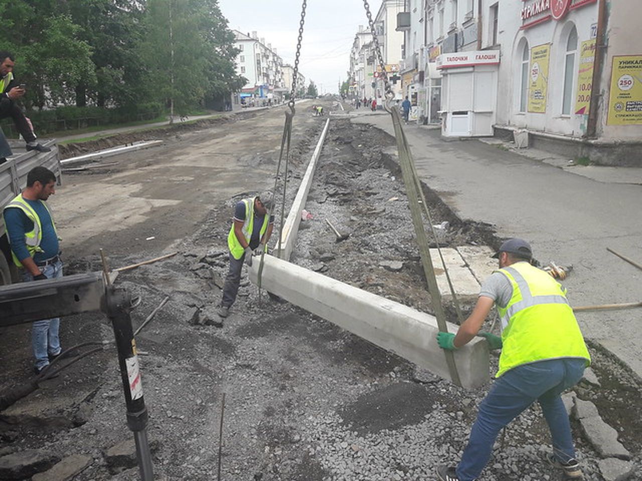 Дорогу на улице Ленина откроют в начале августа