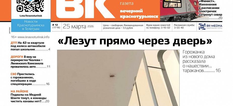 Провал на дороге, тараканы у дверей и изменения в расписании электричек: о чем еще расскажет газета