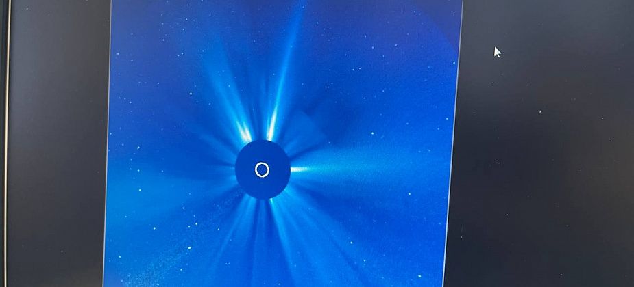 После вспышек на Солнце появилась группа пятен, которые можно наблюдать солнечным телескопом