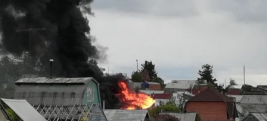 В коллективном саду сгорела баня