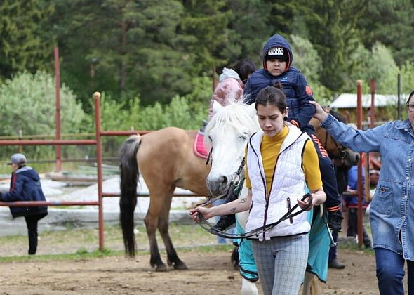 Первоклассники школы № 17 отметили День защиты детей в конном клубе 