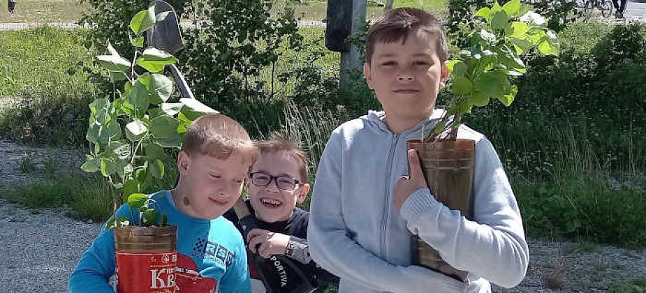 Юные читатели высадили деревья на Воронцовке 