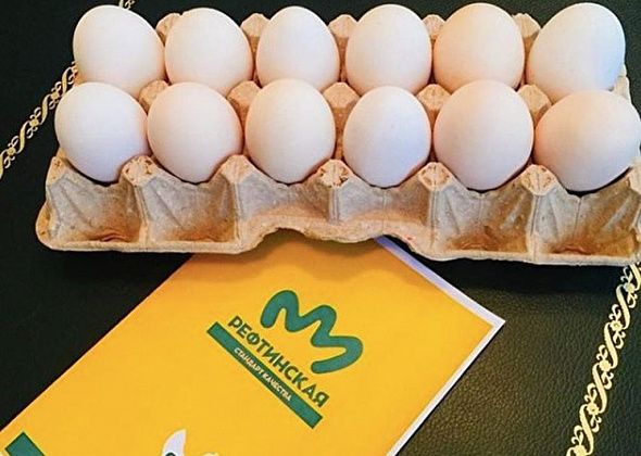 В тренде. Рефтинская птицефабрика подарила Куйвашеву упаковку с 12 яйцами