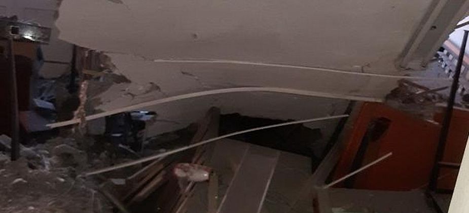 В общежитии индустриального колледжа обрушился потолок