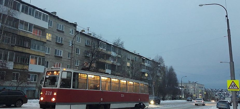 В Краснотурьинске загорелся трамвай