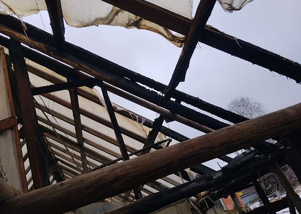 На Медном Руднике сгорела теплица