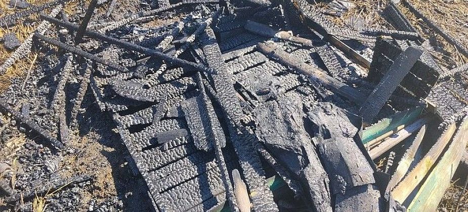 Молния спалила домик для детей на частной территории  