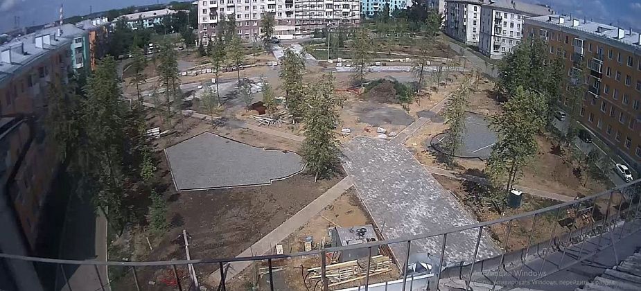 В Тихомировском парке застопорилась укладка плитки