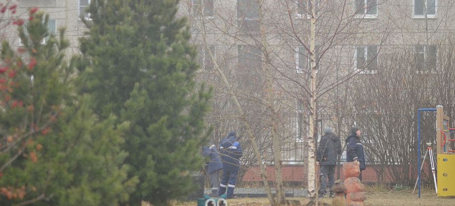 На территории собора Максима Исповедника строится новая веранда для детских праздников