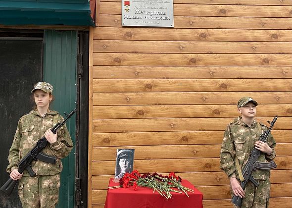 На доме, где жил Герой Советского Союза Михаил Мещерягин, установили мемориальную доску