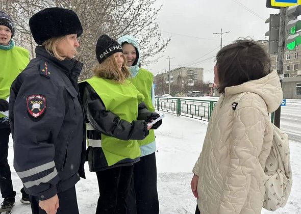 Госавтоинспекция и ЮИД провели акцию у школы №19