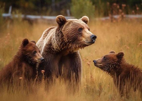 «Шли по дороге в сторону станции Воронцовка». Под Краснотурьинском заметили медведицу с медвежатами