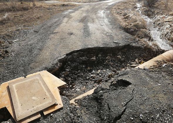 На ТЭЦ-поселке восстановили поврежденный участок дороги