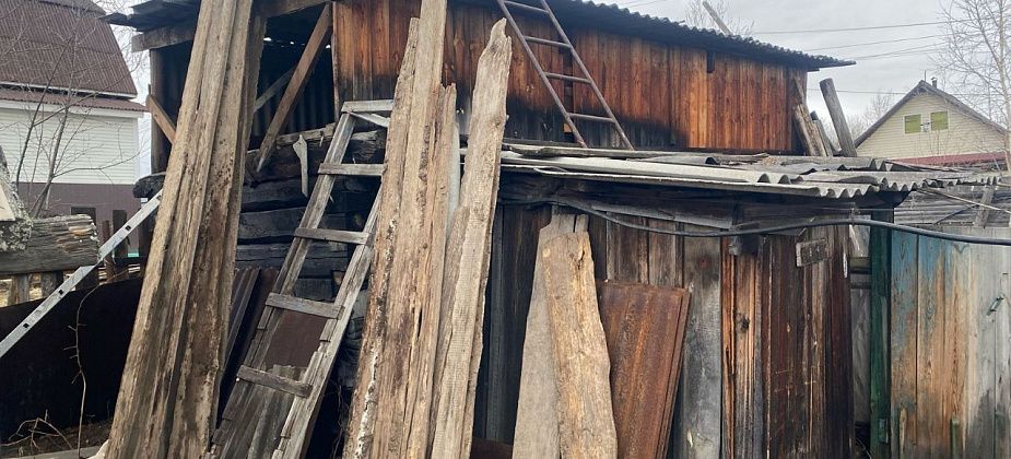 На Рудничном горела баня