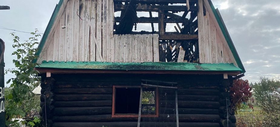 В коллективном саду горел дом 