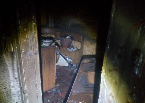 В поселке Воронцовка случился пожар в аварийном доме